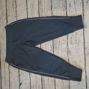 Athleta Gray White Striped Venice Jogger Pants XL